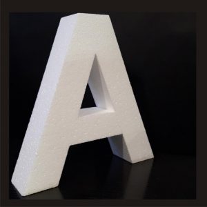 Letras y números de porexpan Tipografía Helvética