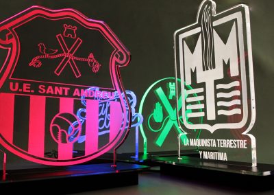 Lámpara luz escudos logotipos glorificador